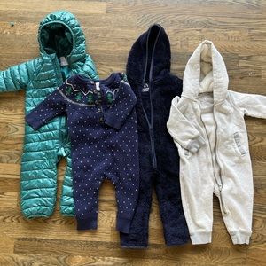 Bundle baby boy warm onesies size 12-18mo
